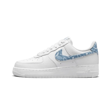 Nike Air Force 1 Low '07 Essential White Worn Blue Paisley lateral