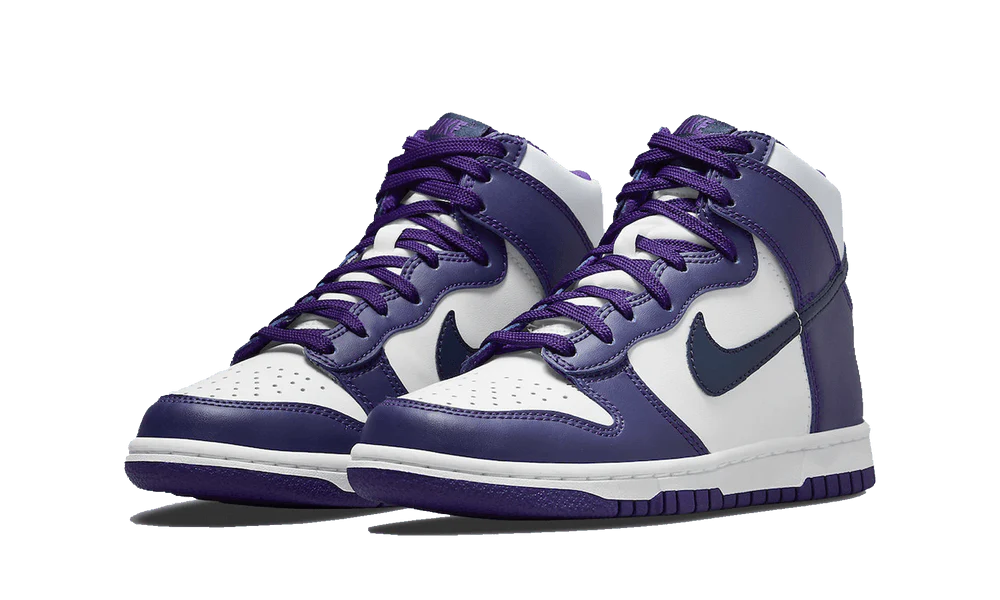 Nike Dunk High Electro Purple Midnight Navy frontal