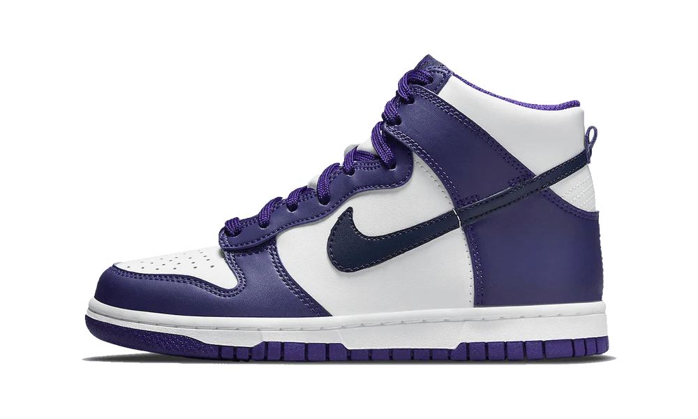 Nike Dunk High Electro Purple Midnight Navy lateral