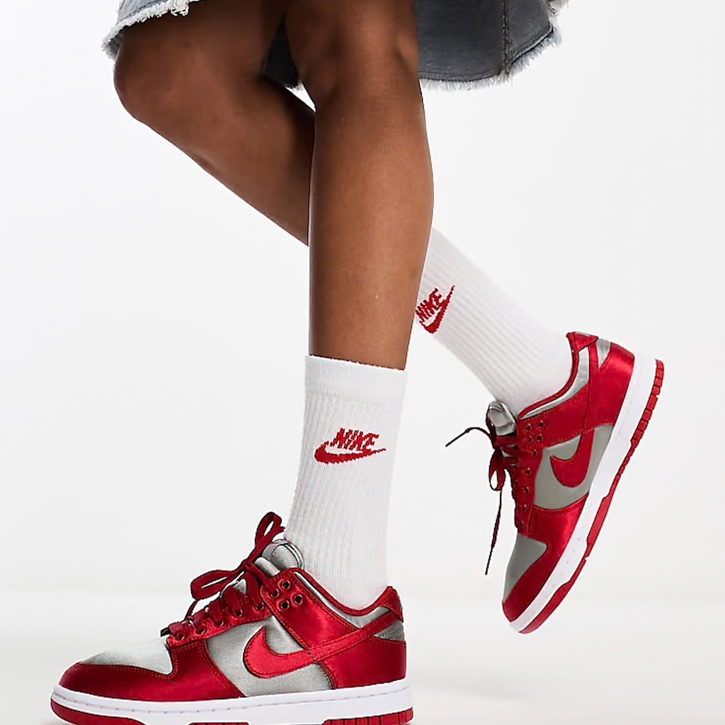 Nike Dunk Low UNLV Satin - SKU: DX5931-001 on feet