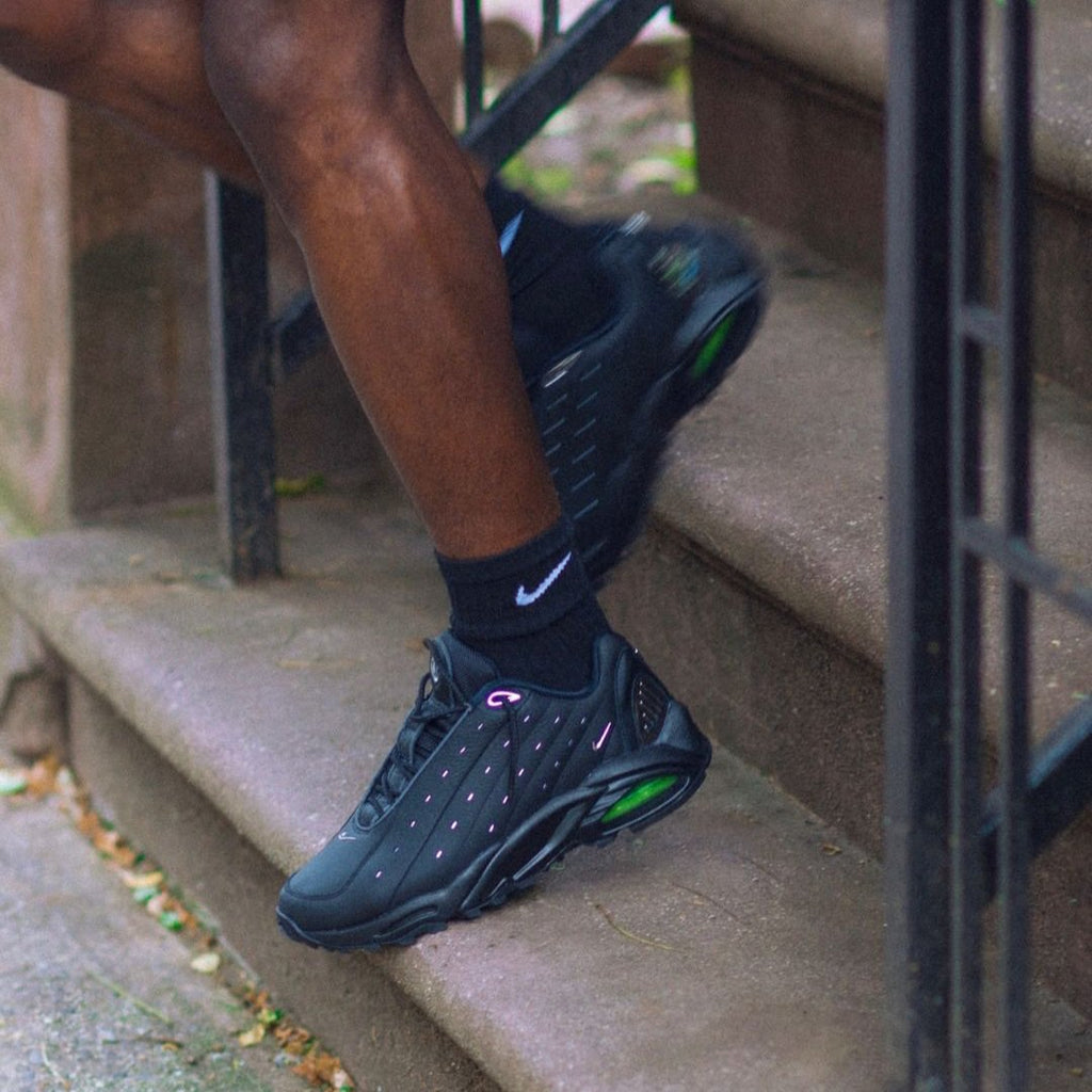 Nike Hot Step Air Terra Drake NOCTA Triple Black on feet