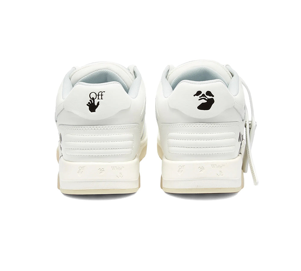 OFF-WHITE Out Of Office OOO Low Tops For Walking White Black back image