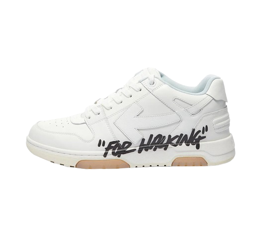 OFF-WHITE Out Of Office OOO Low Tops For Walking White Black lateral image