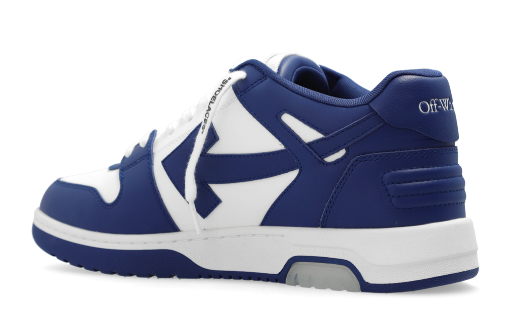 OFF-WHITE Out Of Office OOO Low Tops White Royal Blue back image
