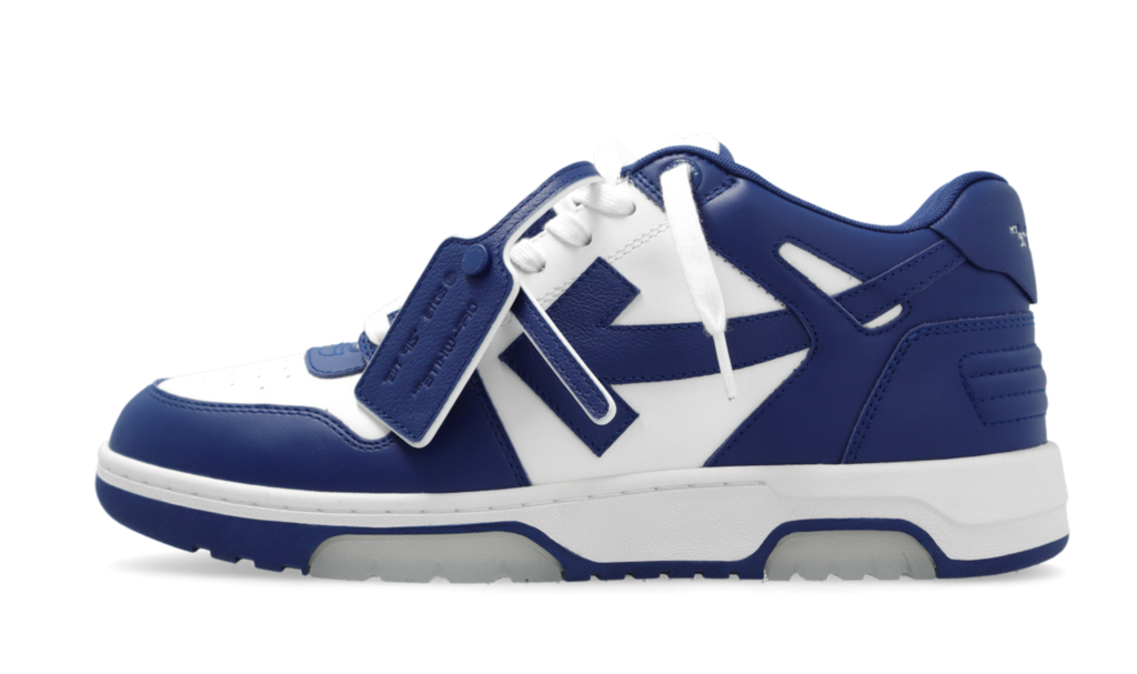 OFF-WHITE Out Of Office OOO Low Tops White Royal Blue lateral image