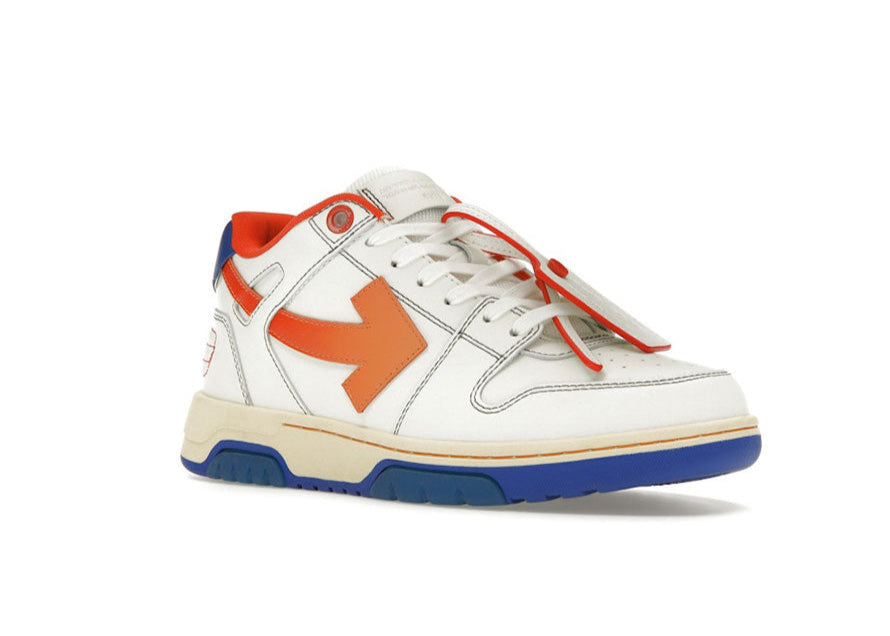 OFF-WHITE Out Of Office OOO Low Tops White Orange Blue Contrast Stitching