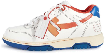 OFF-WHITE Out Of Office OOO Low Tops White Orange Blue Contrast Stitching