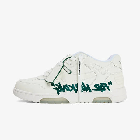 OFF-WHITE Out Of Office For Walking White Metallic Green
