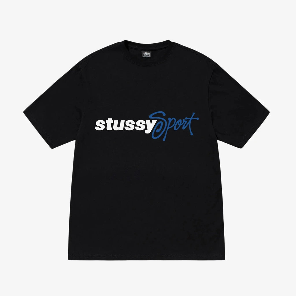 Stüssy Sport Script Tee 'Black' - frontal