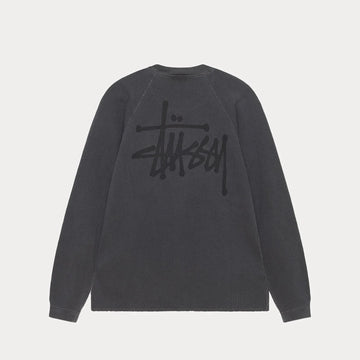 Stüssy Basic Thermal Long Sleeve 'Washed Black'