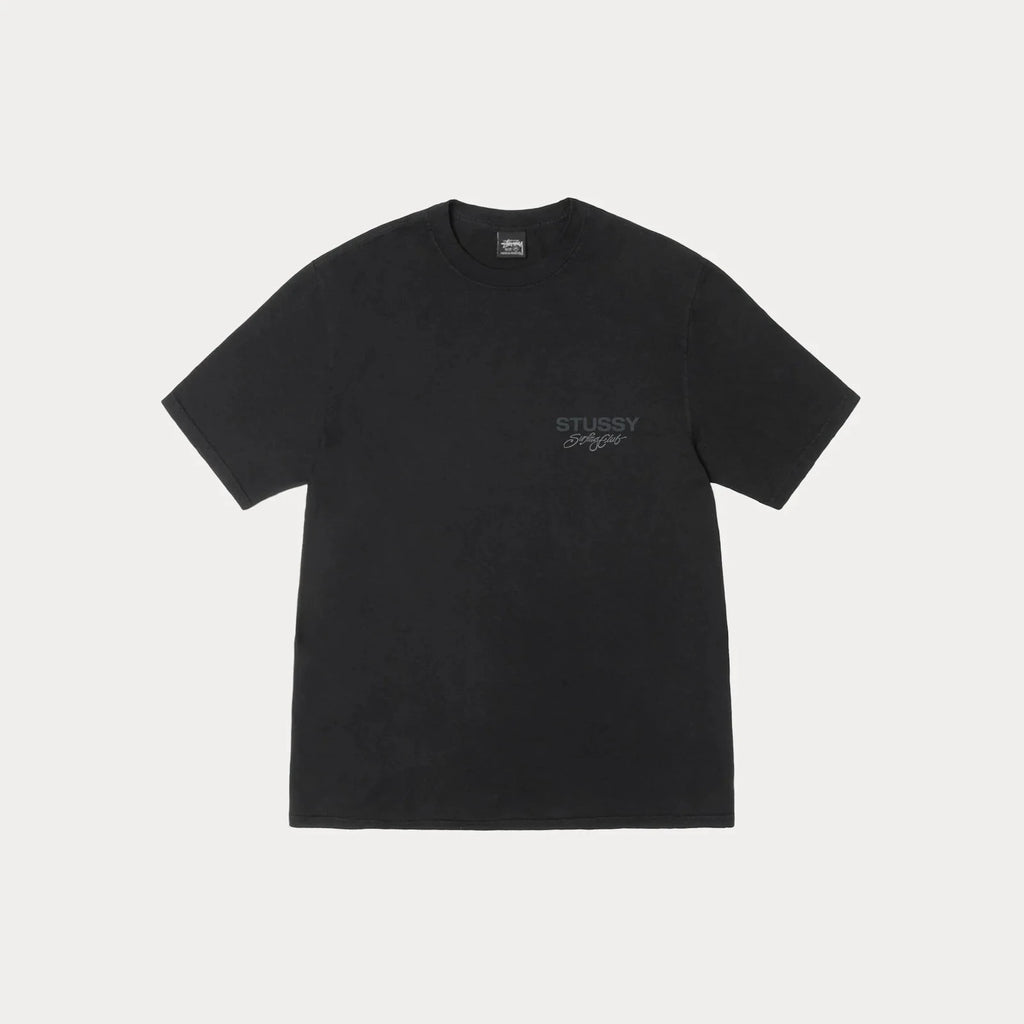 Stüssy Surf Club Pigment Dyed Tee Black