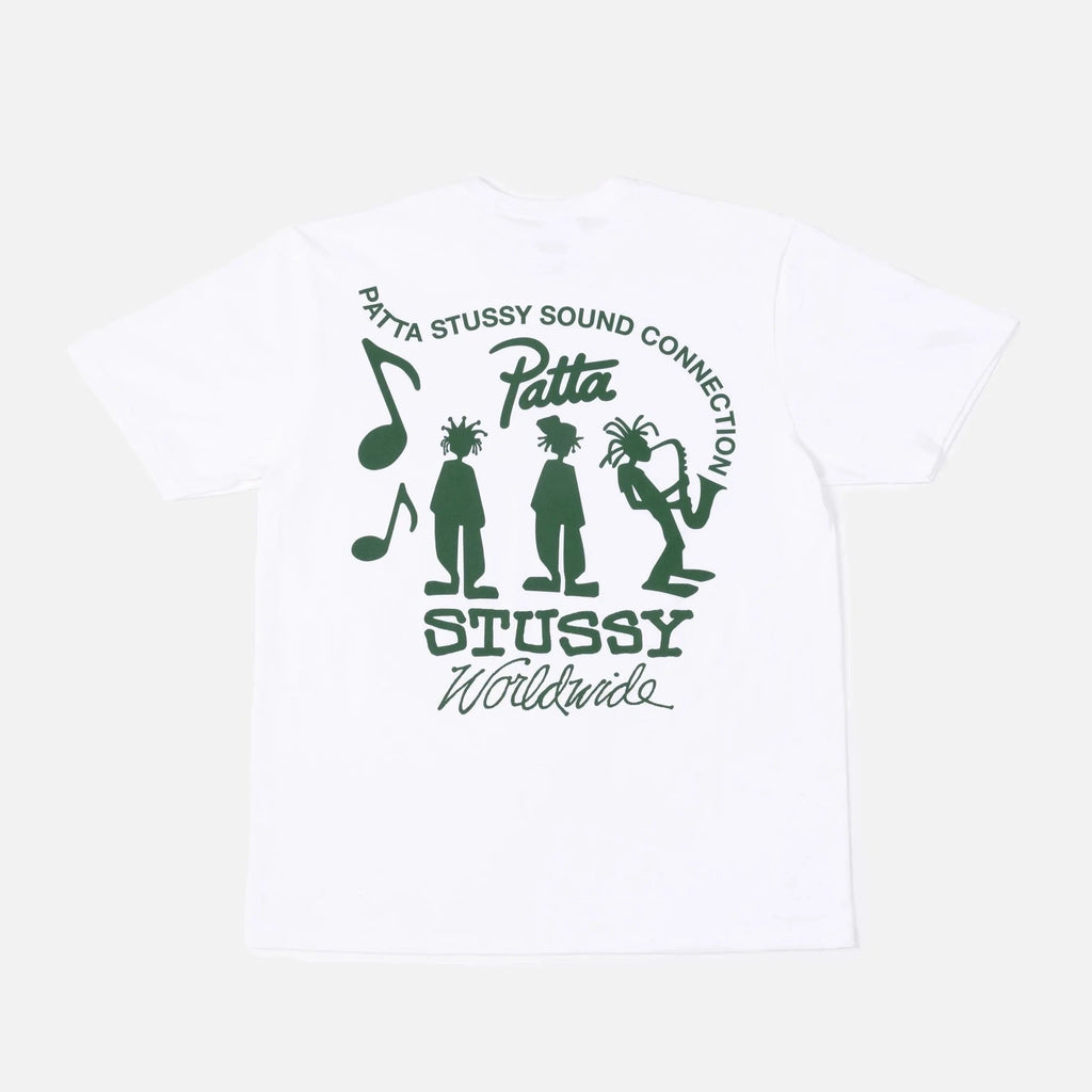 Stüssy x Patta Sound Connection Tee White back