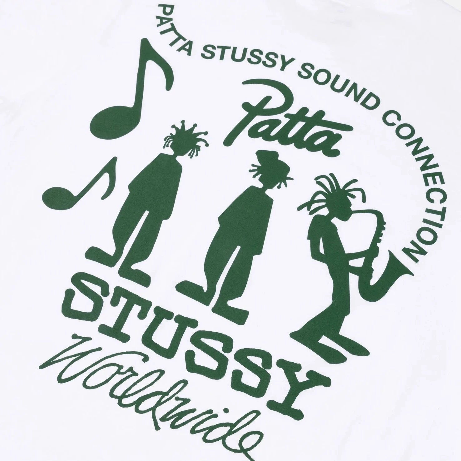 Stüssy x Patta Sound Connection Tee White |3903843-WHITE