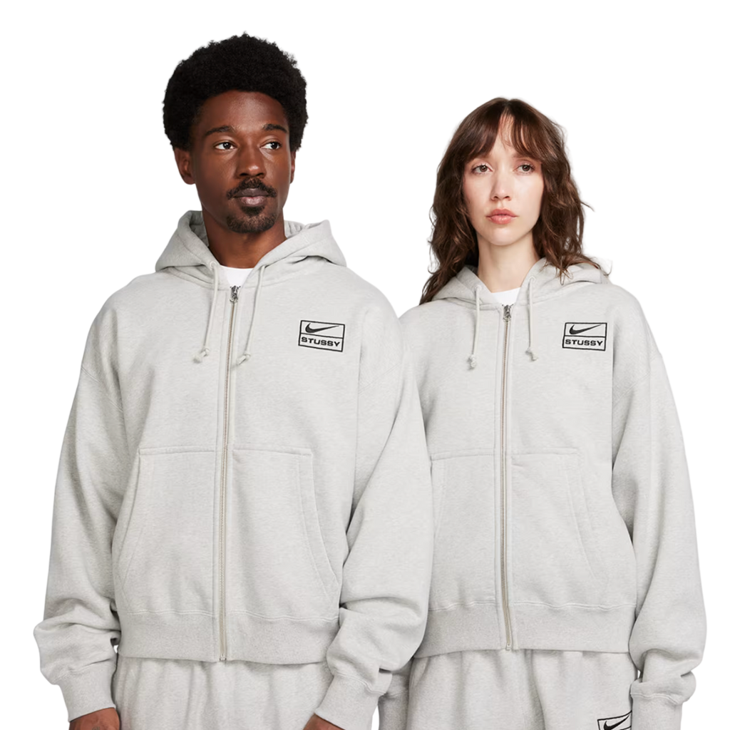 Stüssy x Nike Full-Zip Fleece Hoodie ´Grey Heather´
