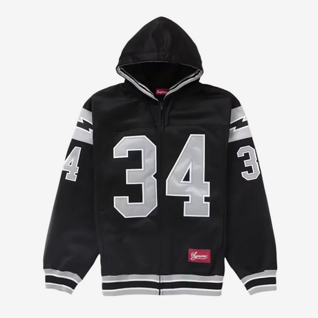 Supreme Football Zip Up Hooded Sweatshirt