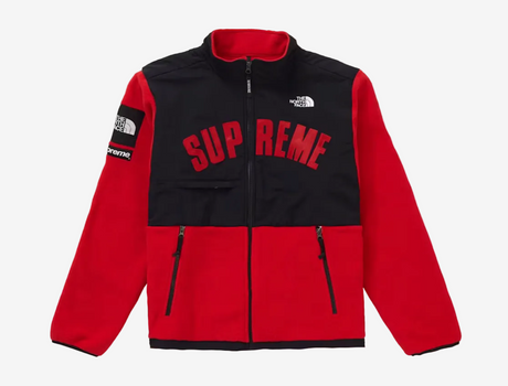 Supreme The North Face Arc Logo Denali Fleece Jacket Red