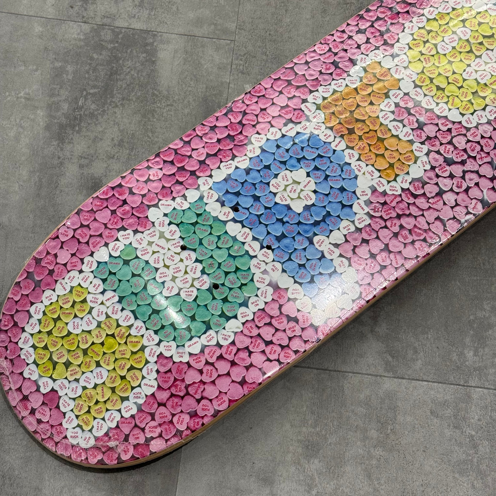 Supreme Candy Hearts Skateboard Deck Pink | CollectKicks Supreme Candy Hearts Skateboard Deck Pink | CollectKicks