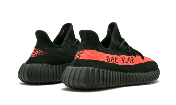 Yeezy Boost 350 V2 Core Black Red back image