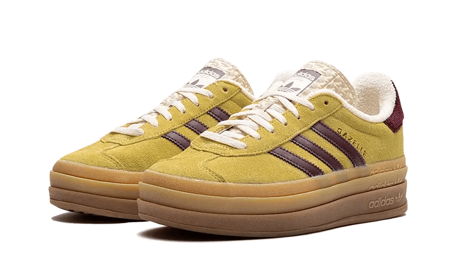 Adidas Gazelle Bold Almost Yellow Maroon IF5937 – sneaker autêntico da CollectKicks