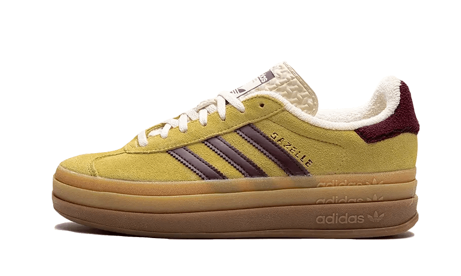 Adidas Gazelle Bold Almost Yellow Maroon IF5937 – sneaker autêntico da CollectKicks