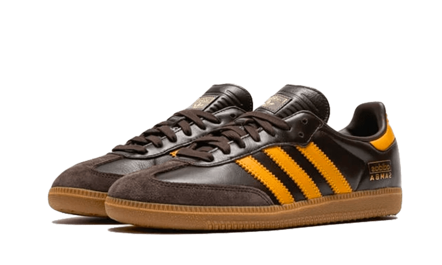 Adidas Samba OG Dark Brown Preloved Yellow  – sneaker autêntico da CollectKicks