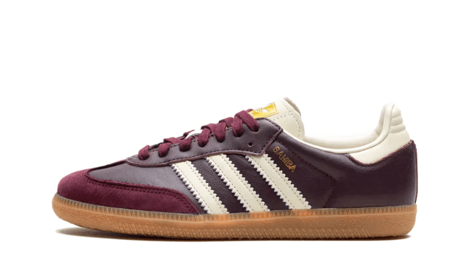 Adidas Samba OG Maroon Gold Metallic ID0477 – sneaker autêntico da CollectKicks