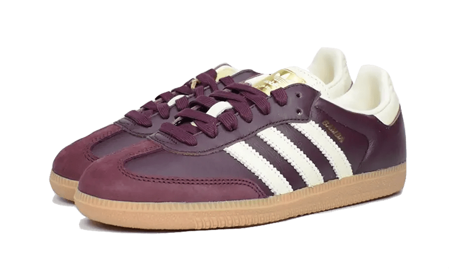 Adidas Samba OG Maroon Gold Metallic ID0477 – sneaker autêntico da CollectKicks