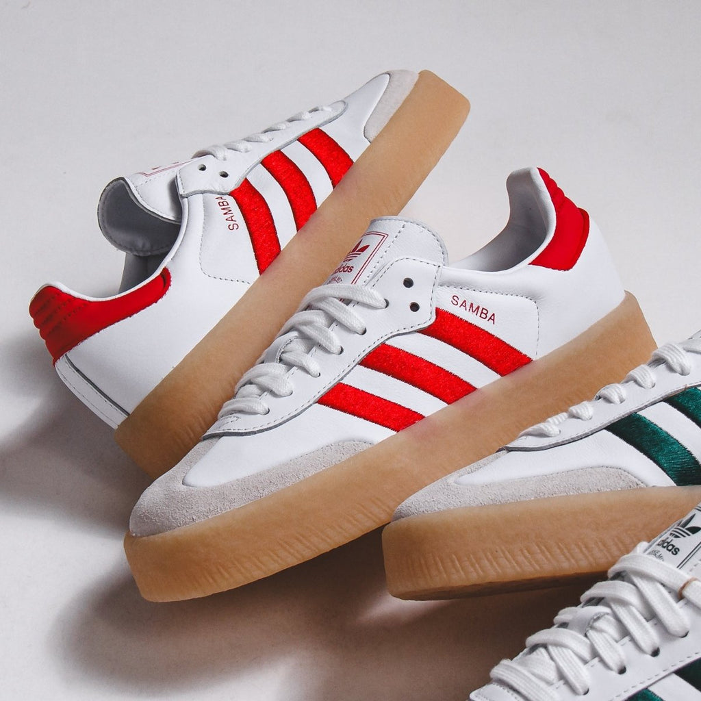 Adidas Sambae White Better Scarlet Gum  – sneaker autêntico da CollectKicks