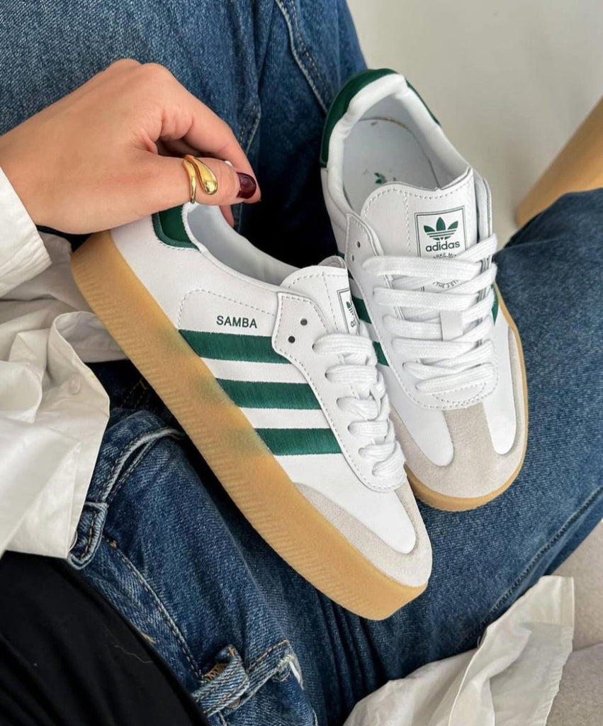 Adidas Sambae White Collegiate Green Gum  – sneaker autêntico da CollectKicks