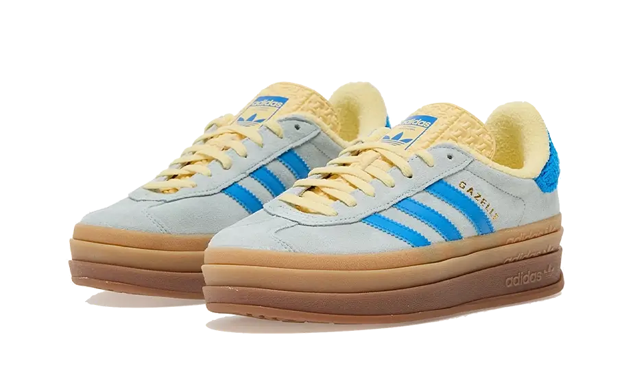 Adidas Gazelle Bold Almost Blue Yellow - SKU: IE0430 - frontal