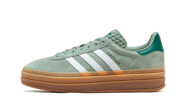 Adidas Gazelle Bold Silver Green Gum lateral