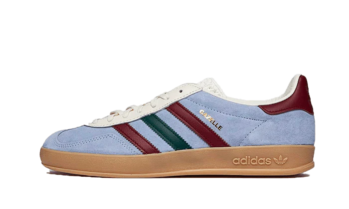 Adidas Gazelle Indoor Blue Dawn Collegiate Burgundy lateral