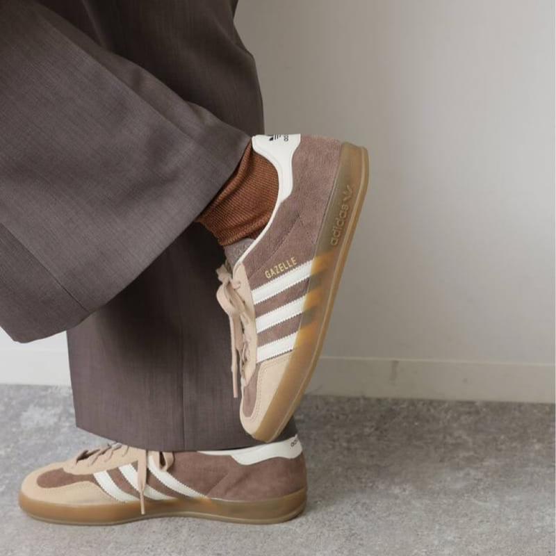 Adidas Gazelle Indoor Earth Strata Magic Beige - SKU: IF9646 on feet
