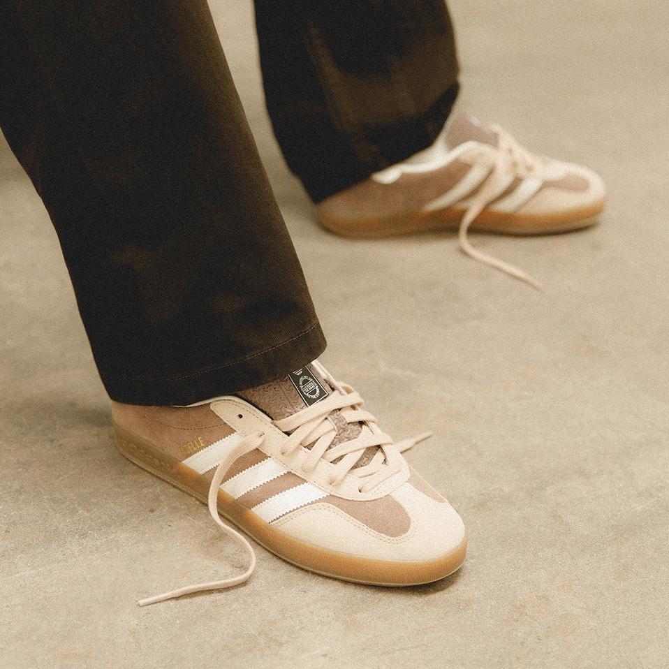 Adidas Gazelle Indoor Earth Strata Magic Beige - SKU: IF9646 on feet