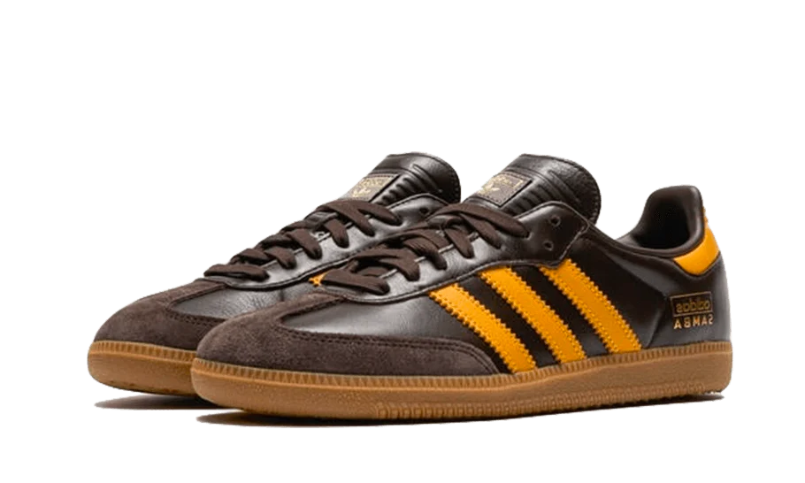 Adidas Samba OG Dark Brown Preloved Yellow - SKU: IG6174