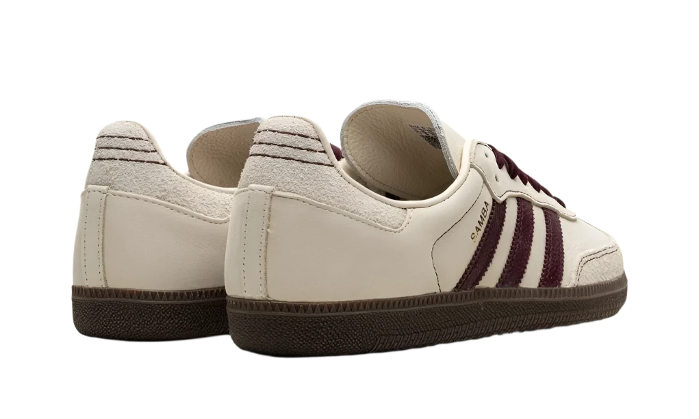 Adidas Samba OG Wonder White Maroon - SKU: IG1987 back