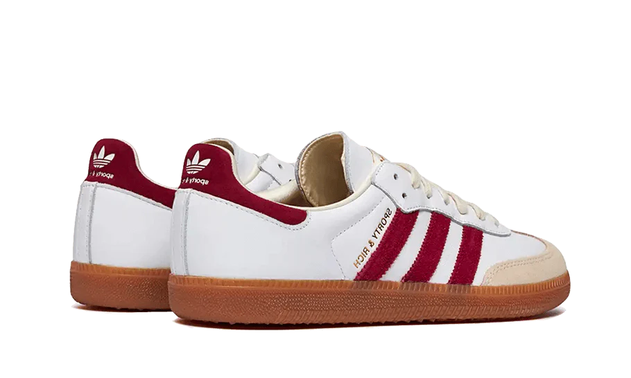 Adidas Samba Sporty & Rich White Collegiate Burgundy back