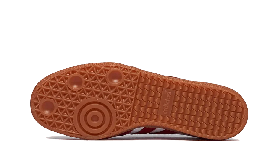 Adidas Samba Sporty & Rich White Collegiate Burgundy sole