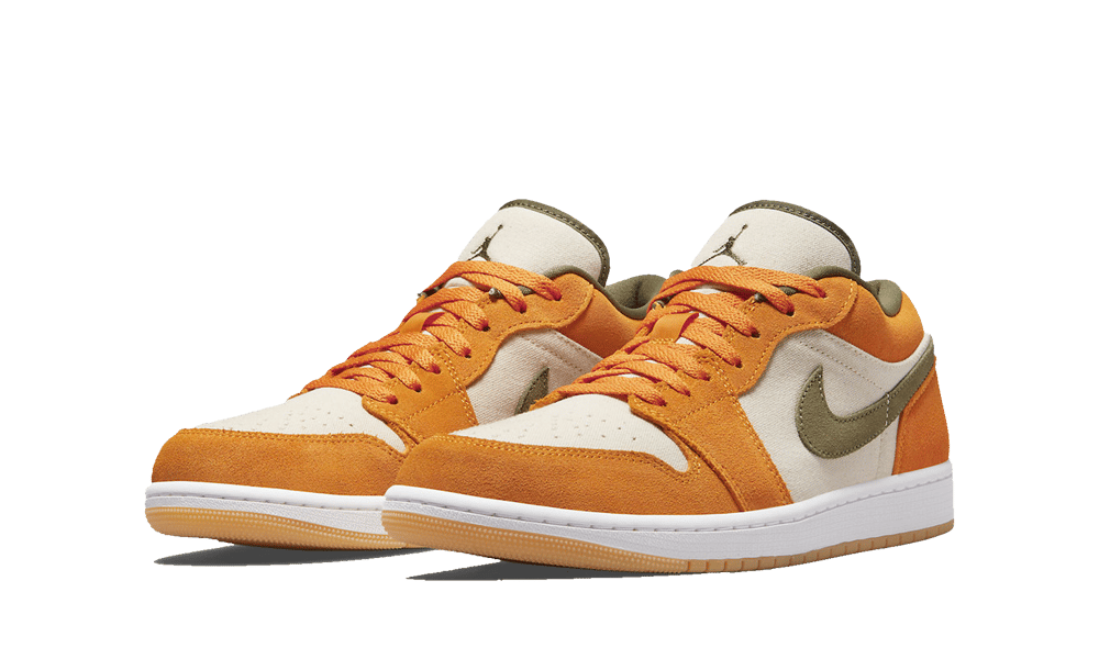 Air Jordan 1 Low Orange Olive - 