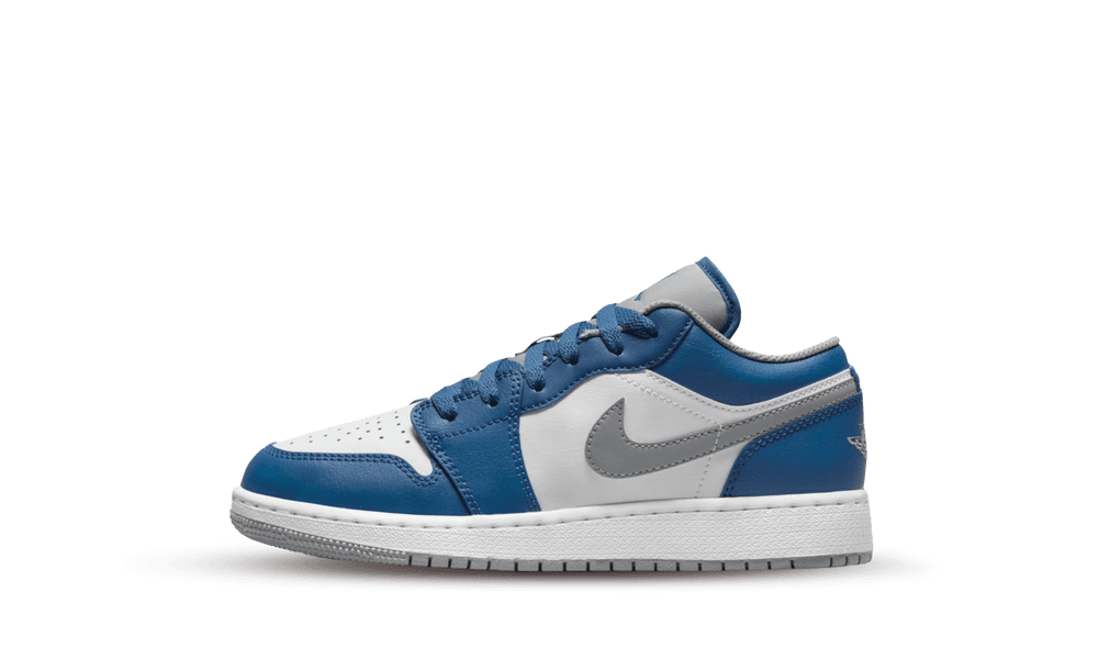 Air Jordan 1 Low True Blue Cement GS  – sneaker autêntico da CollectKicks