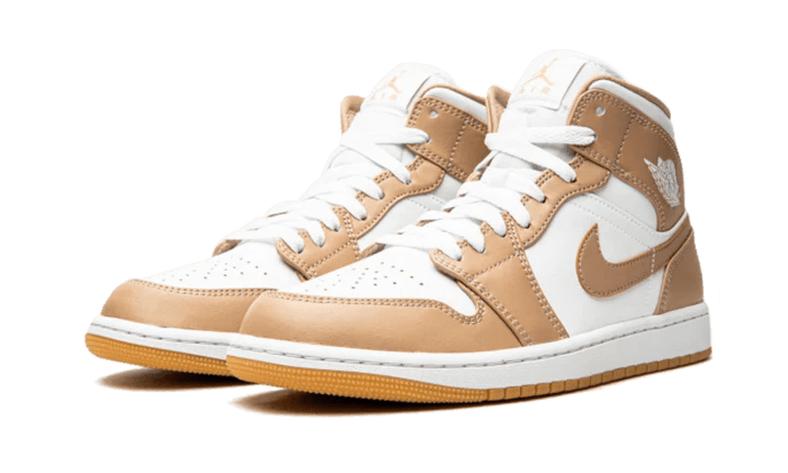 Air Jordan 1 Mid Hemp Tan White 554724-271 – sneaker autêntico da CollectKicks