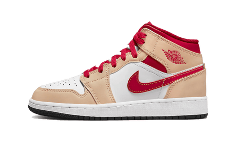 Air Jordan 1 Mid Light Cardinal Curry 554724-201 – sneaker autêntico da CollectKicks