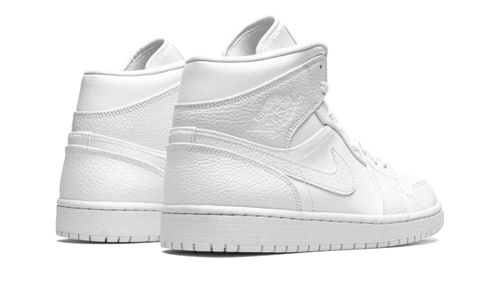 Air Jordan 1 Mid Triple White 554724-136 – sneaker autêntico da CollectKicks
