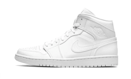 Air Jordan 1 Mid Triple White 554724-136 – sneaker autêntico da CollectKicks