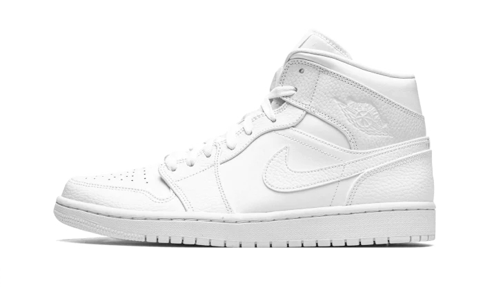 Air Jordan 1 Mid Triple White 554724-136 – sneaker autêntico da CollectKicks