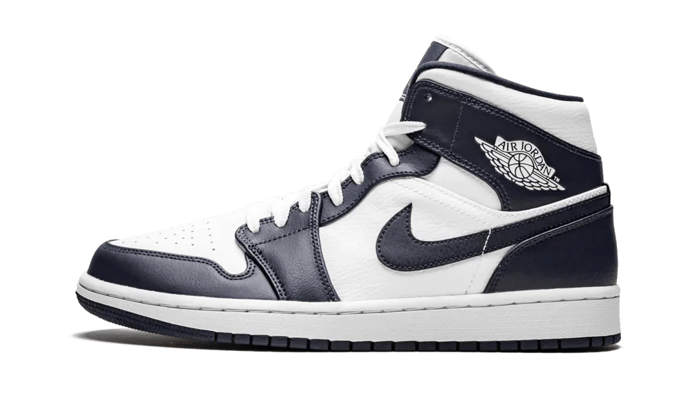 Air Jordan 1 Mid White Metallic Gold Obsidian 554724-174 – sneaker autêntico da CollectKicks