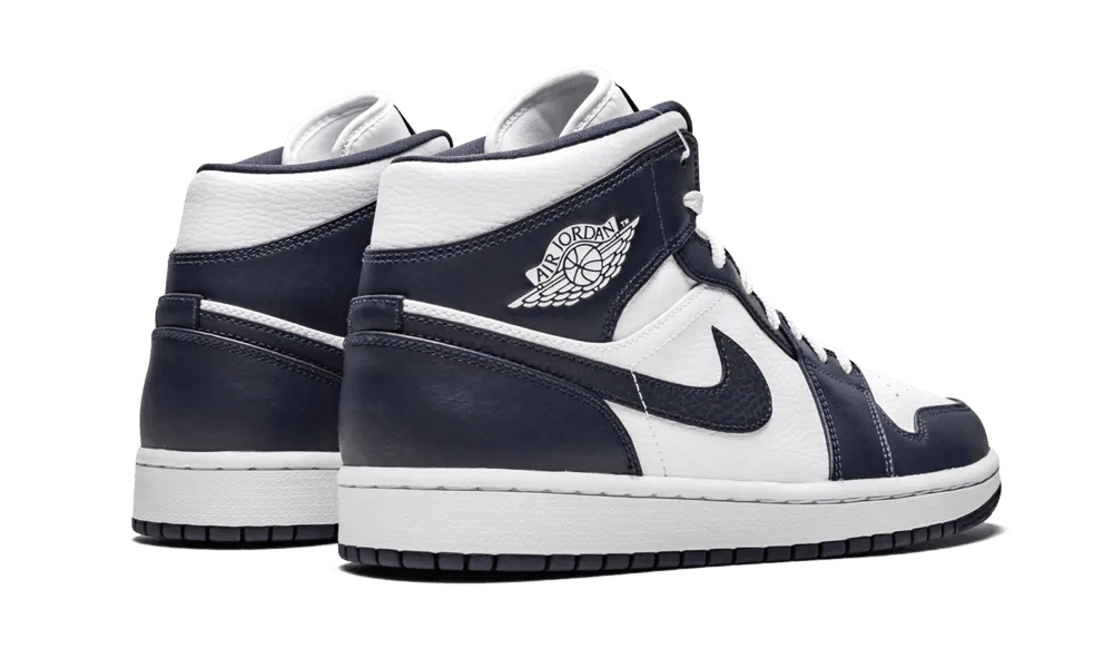 Air Jordan 1 Mid White Metallic Gold Obsidian 554724-174 – sneaker autêntico da CollectKicks