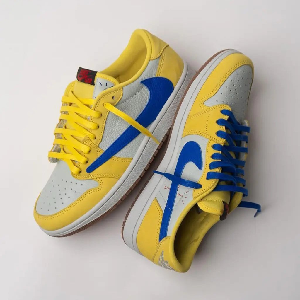 Air Jordan 1 Retro Low OG SP Travis Scott Canary  – sneaker autêntico da CollectKicks
