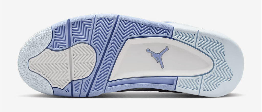 Air Jordan 4 Retro Aluminium / Forget Me Not lateral  – sneaker autêntico da CollectKicks