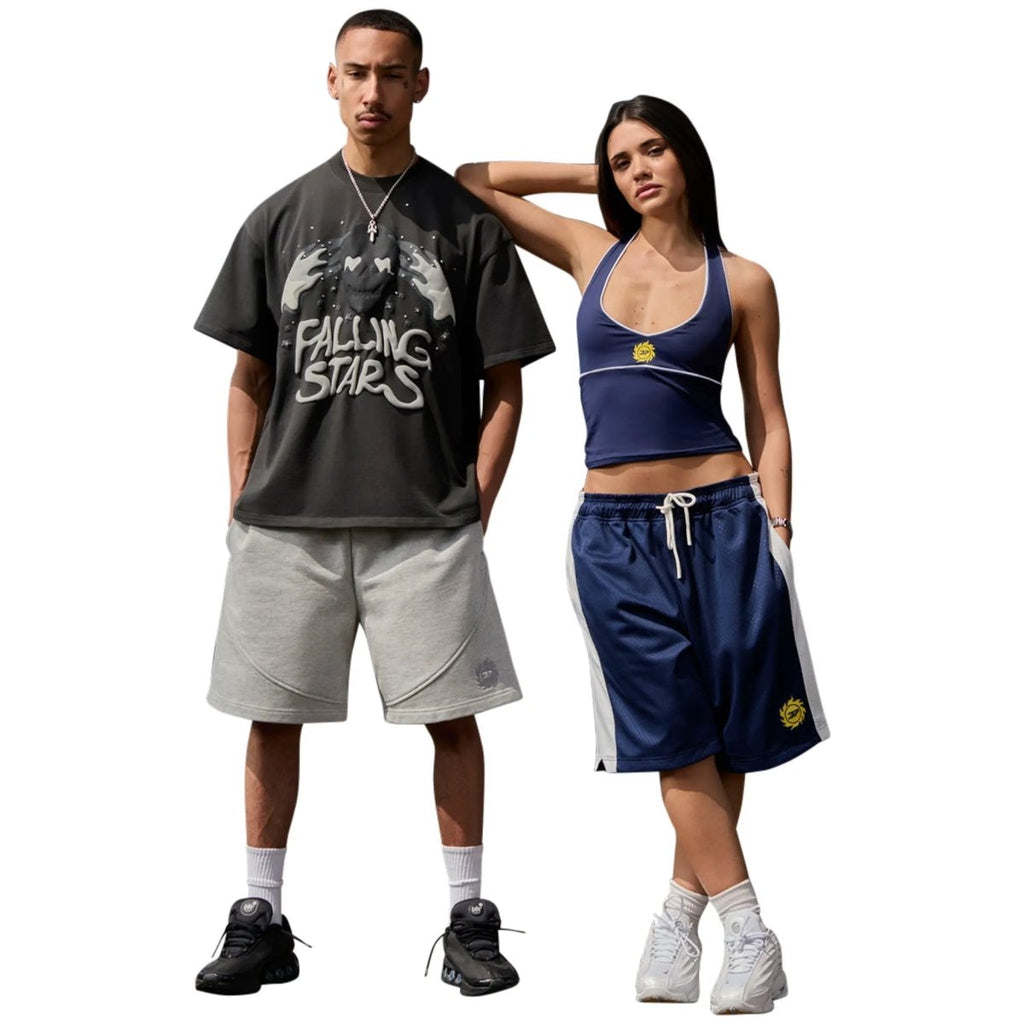 Broken Planet Falling Stars T-Shirt Soot Black  – sneaker autêntico da CollectKicks